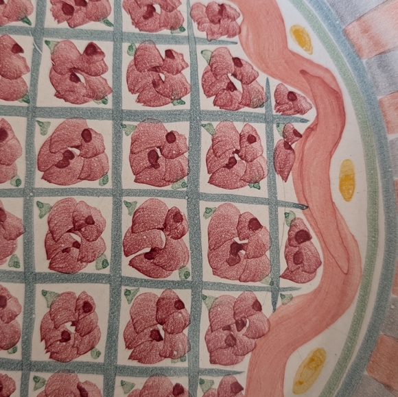 Vintage Mackenzie Childs Dinner Plate Rose Cottage - Picture 7 of 10